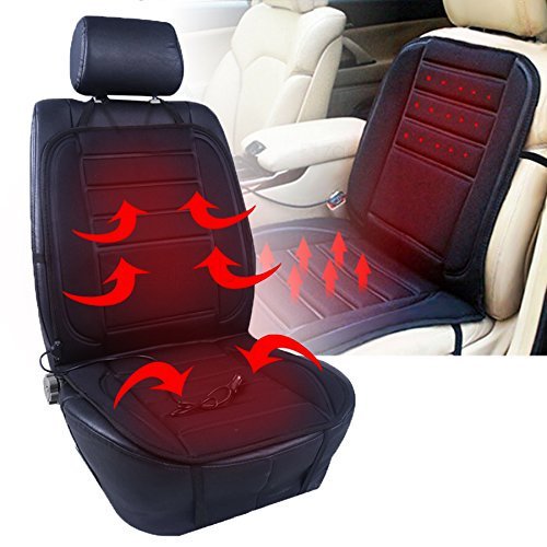 12-Volt Heated Car Seat Cushion with Intelligent Temperature Control Sensor