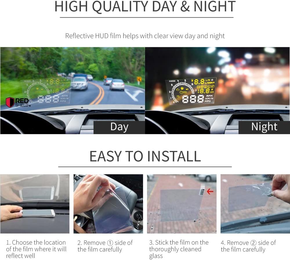 Universal Head Up Display HUD Reflective Windshield Film 7.5"