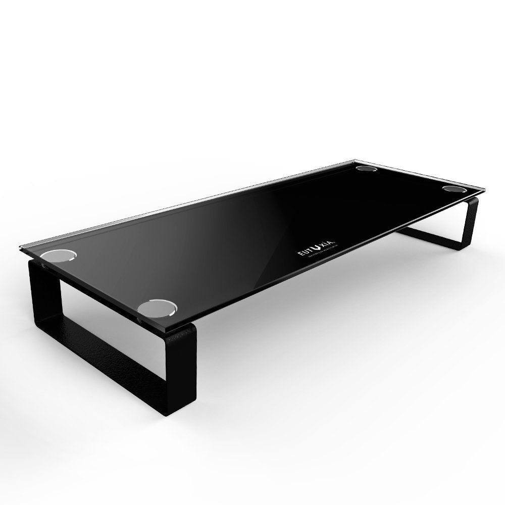 Type-S Black Tempered Glass Monitor Stand