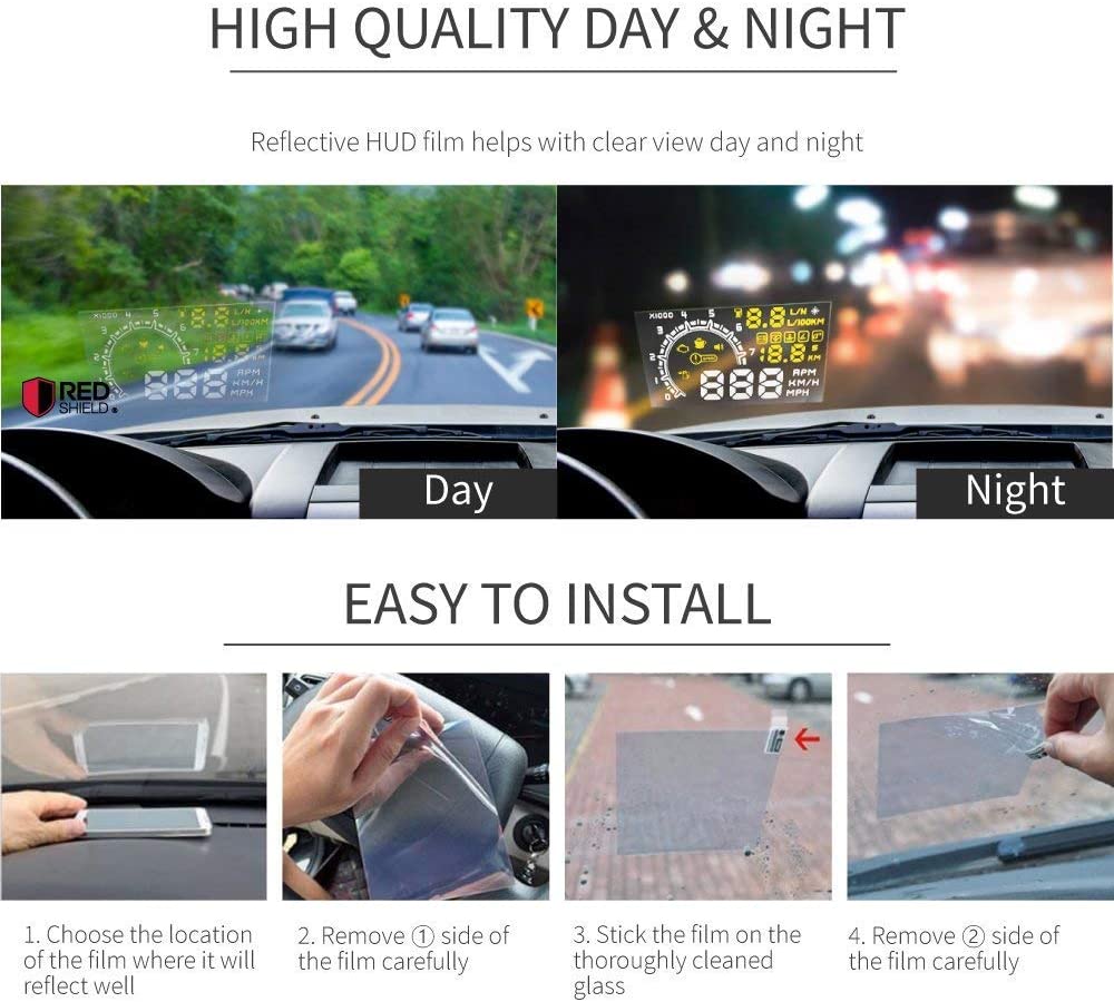 Universal Head Up Display HUD Reflective Windshield Film 7.5"