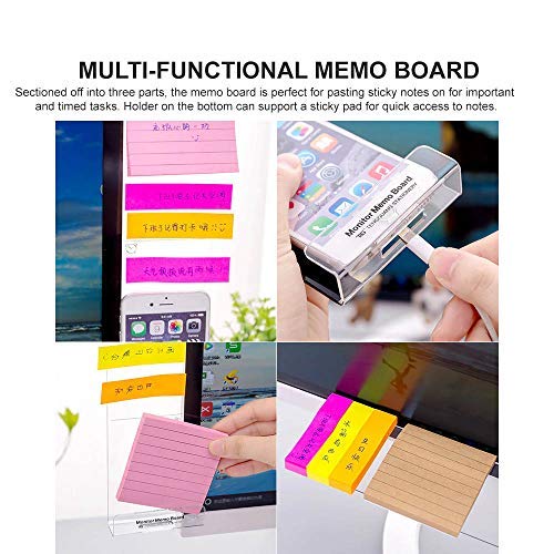 Monitor Memo Board with White Pen Holder [Grey]