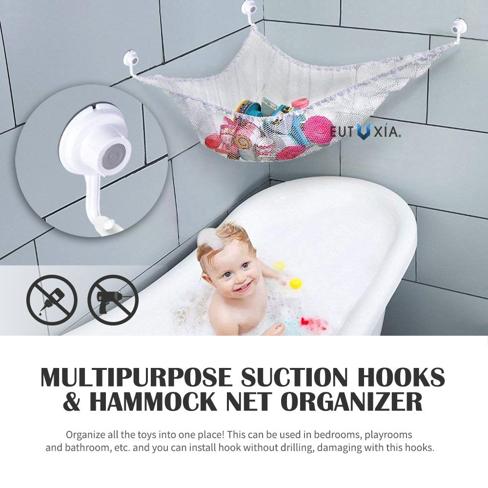 Toy Storage Hammock and Hooks Bundle