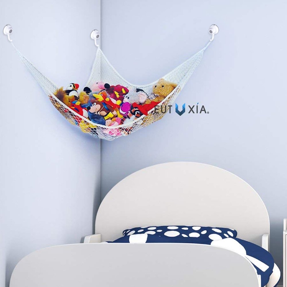 Toy Storage Hammock and Hooks Bundle
