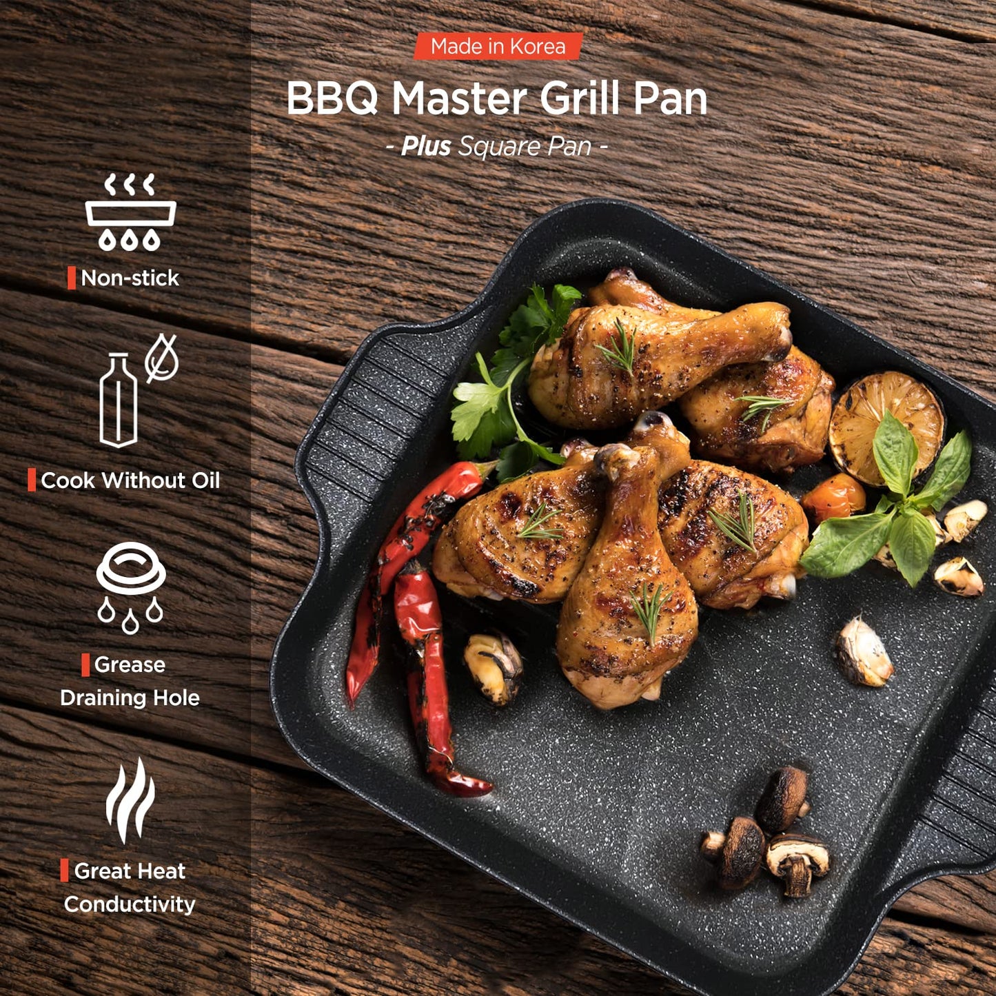 Stovetop Korean BBQ Master Grill Pan Plus