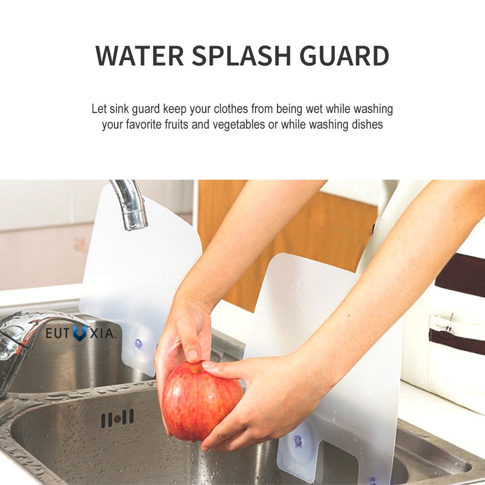 Silicone Sink Water Splash Guard with Suction Cups