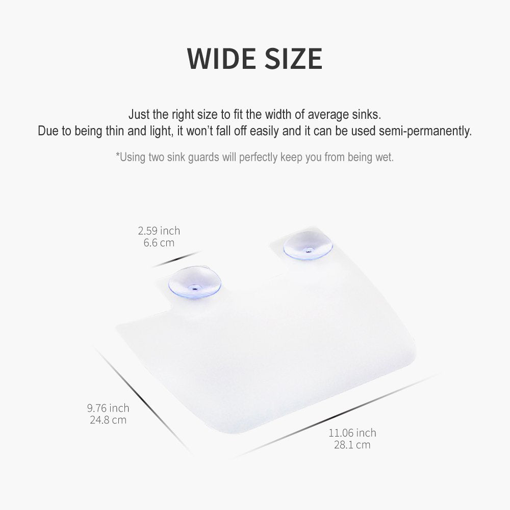 Silicone Sink Water Splash Guard with Suction Cups