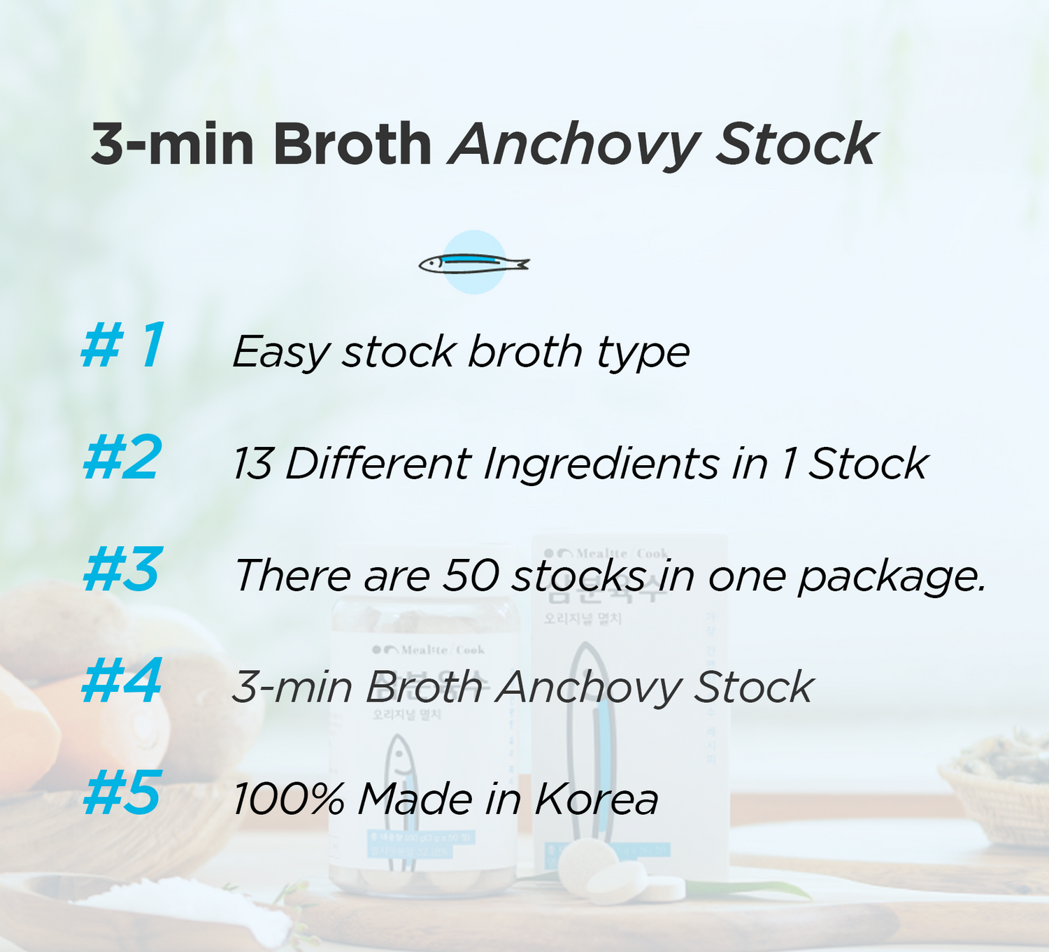 Anchovy Stock Description - Easy, Quick, Convenient, 100% Made in Korea