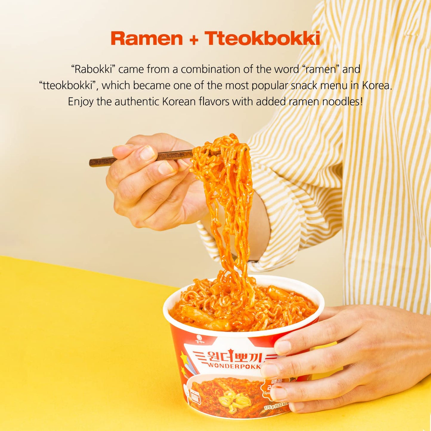 Rabokki, Tteokbokki Authentic Korean Spicy 175g (6.17oz) [Pack of 3]