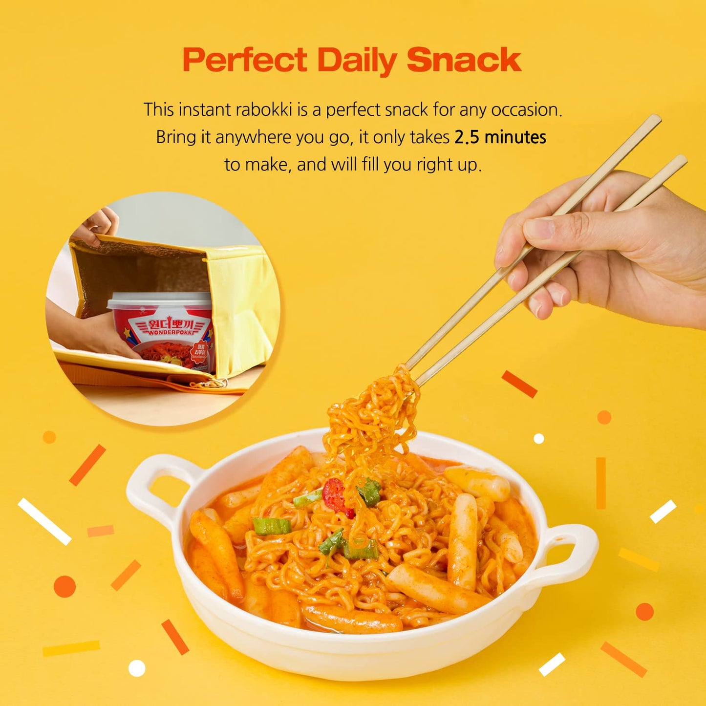 Rabokki, Tteokbokki Authentic Korean Spicy 175g (6.17oz) [Pack of 3]