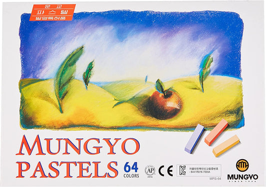 Mungyo Non Toxic Square Chalk, Soft Pastel [64 Pack]