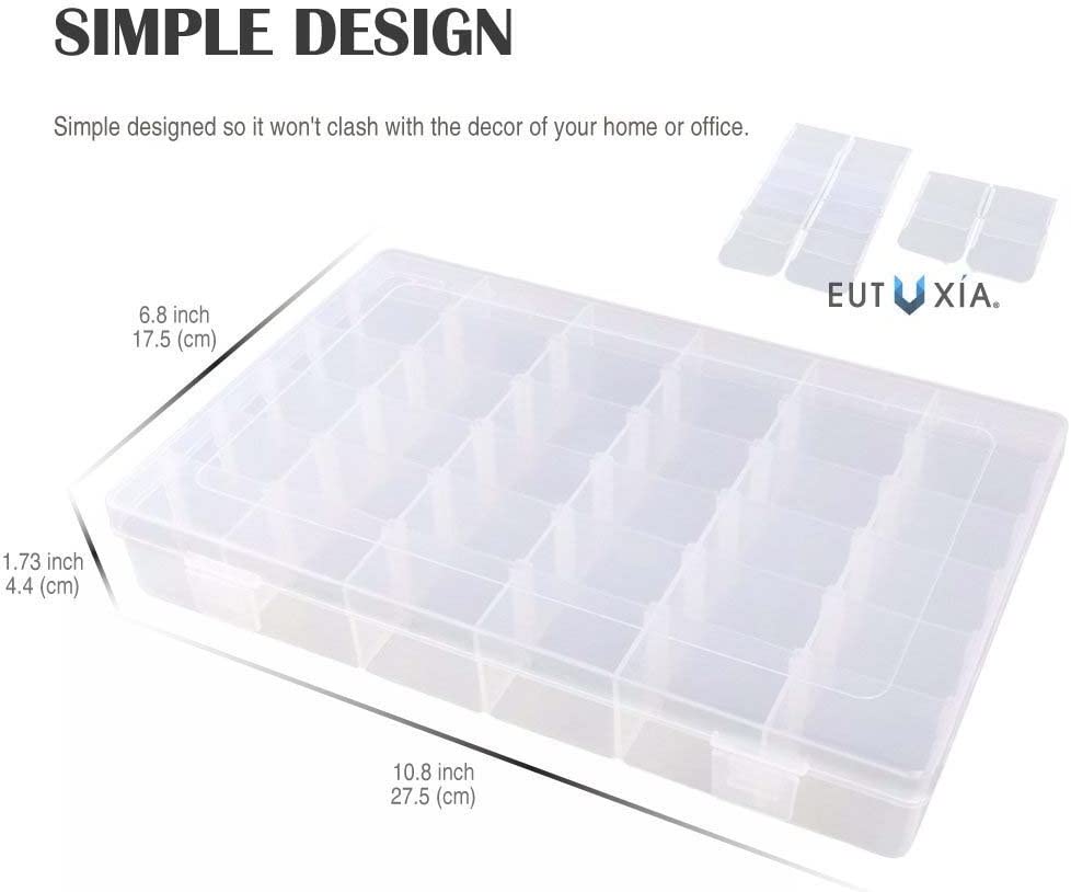 Clear Plastic Jewelry Organizer Box with 36 Grids – AGAccessorygeeks