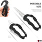 Universal Aluminum Multi-Function 5 in 1 Carabiner Survival Tool