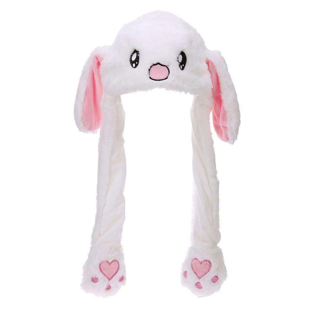 Rabbit Hat with Moving Ears [White]