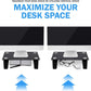 Type-S Mini Black Tempered Glass Monitor Stand