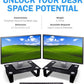 Type-S Mini Black Tempered Glass Monitor Stand