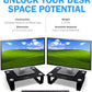 Type-S Mini Black Tempered Glass Monitor Stand