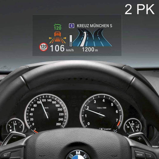 Universal Head Up Display HUD Reflective Windshield Film 7.5" [Pack of 2]