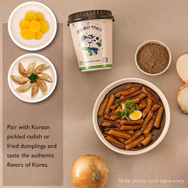 Jjajang Tteokbokki Sweet & Savory Korean Flavor Rice Cake [Pack of 30] 120g(4.23oz)