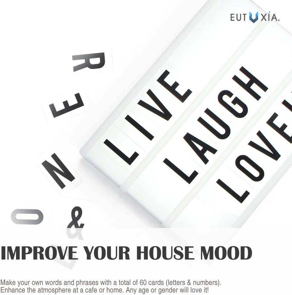 Cinema Light Box with Decorative 60 Letters, Numbers, Symbols [2 PK]