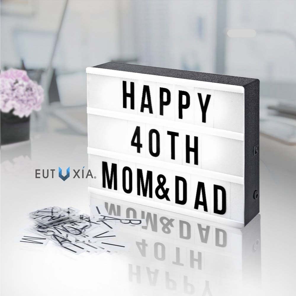 Cinema Light Box with Decorative 60 Letters, Numbers, Symbols [2 PK]