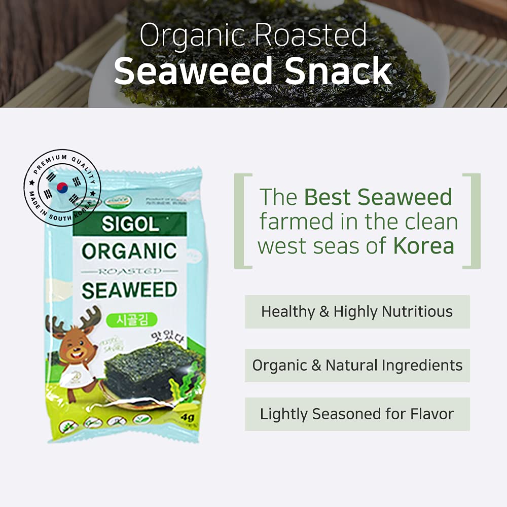 Organic Premium Sesame Oil Roasted Sigol Seaweed 192pk (4g x 192)