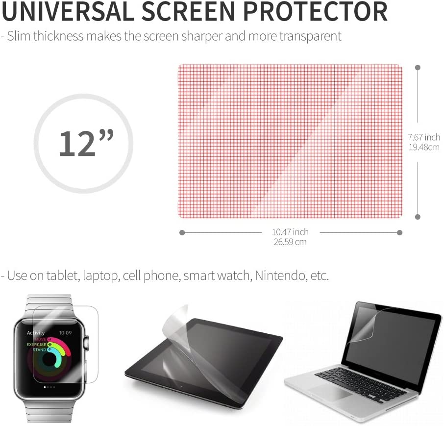 Universal Tablet Screen Protector w/ Grid [3 Pack]